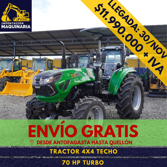 Tractor 4x4 Techo 70 HP Turbo