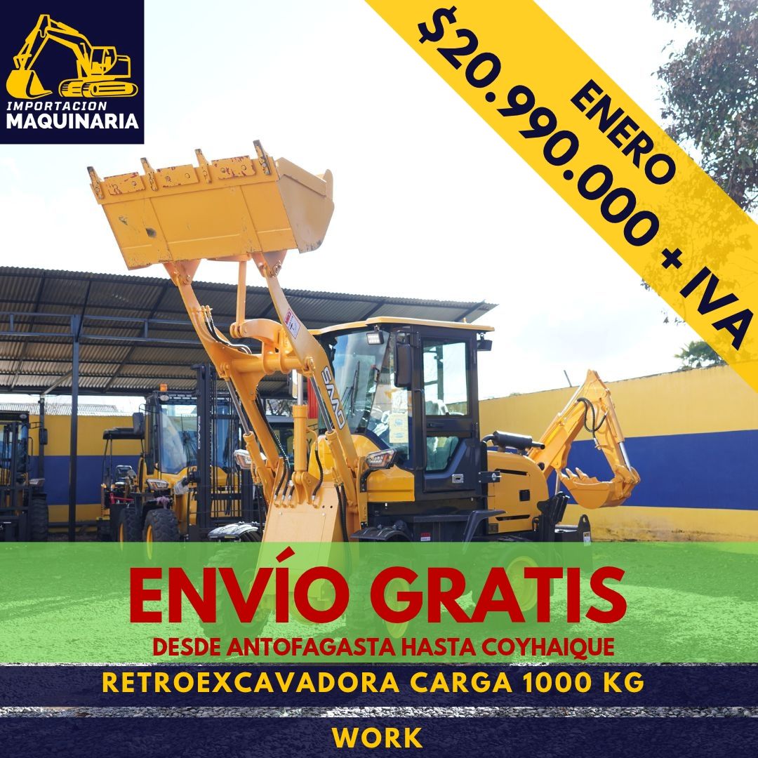 Retroexcavadora Carga 1000 Kg Work