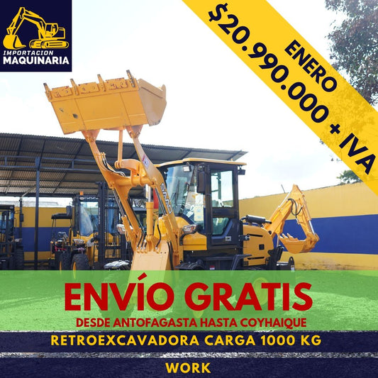 Retroexcavadora Carga 1000 Kg Work