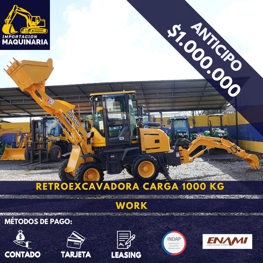Retroexcavadora Carga 1000 Kg Work