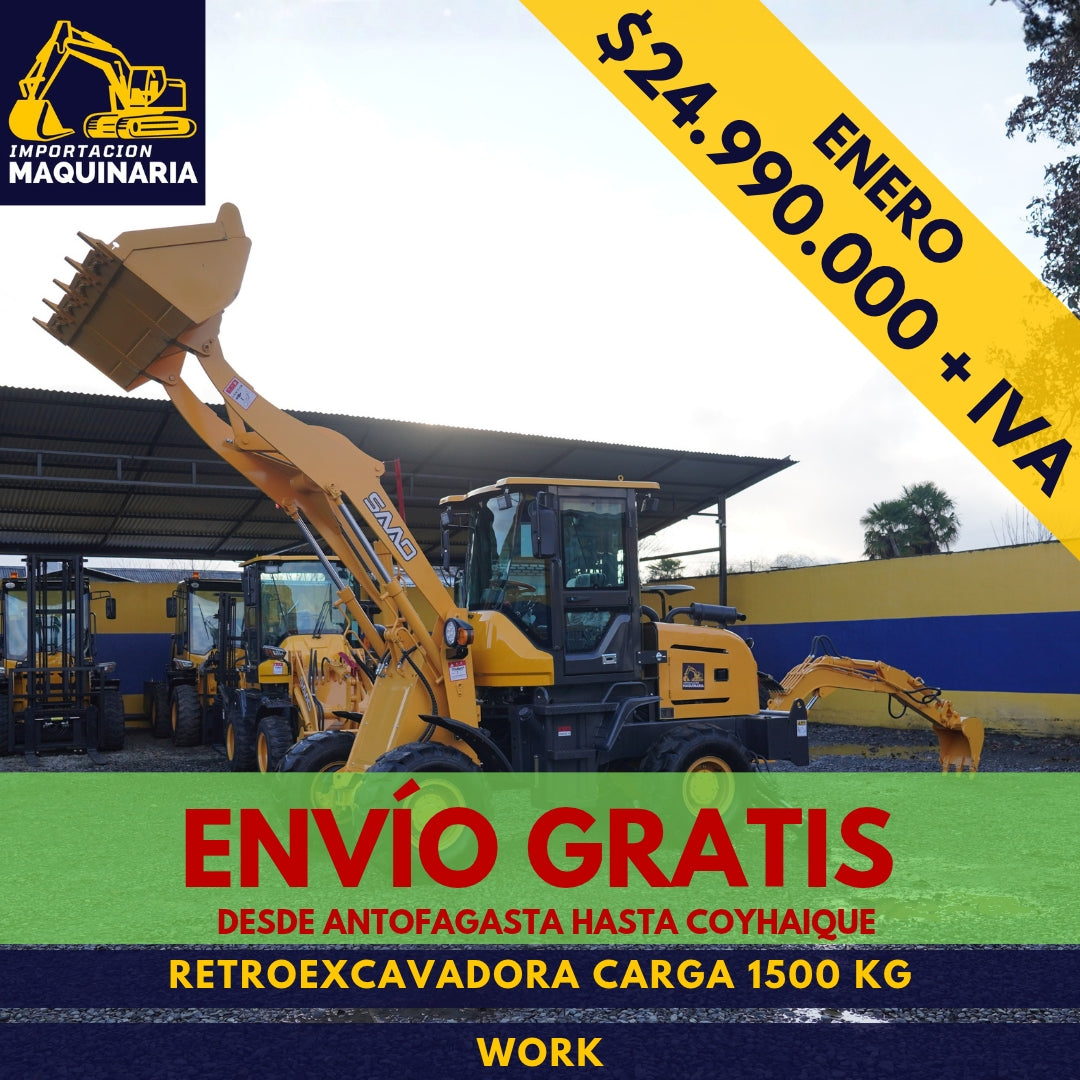 Retroexcavadora Carga 1500 Kg Work