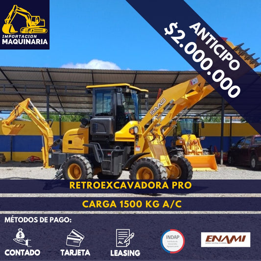 Retroexcavadora Pro Carga 1500 Kg A/C