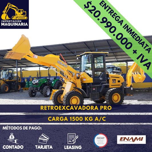 Retroexcavadora Pro Carga 1500 Kg A/C