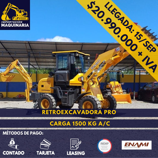 Retroexcavadora Pro Carga 1500 Kg A/C