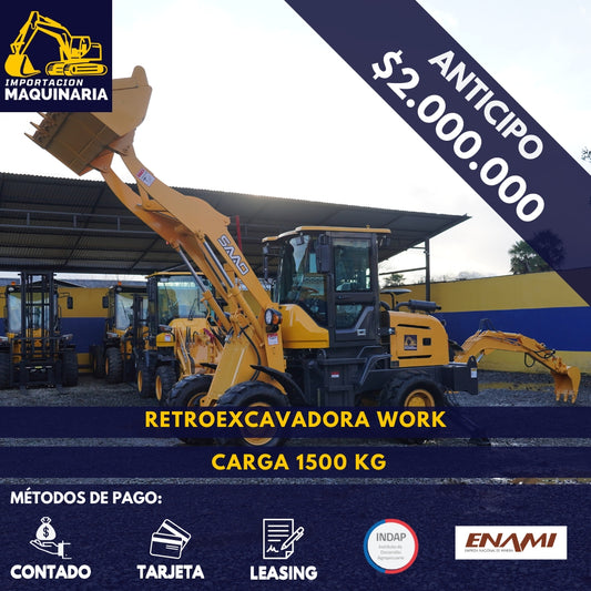 Retroexcavadora Work Carga 1500 Kg