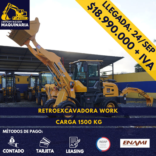 Retroexcavadora Work Carga 1500 Kg