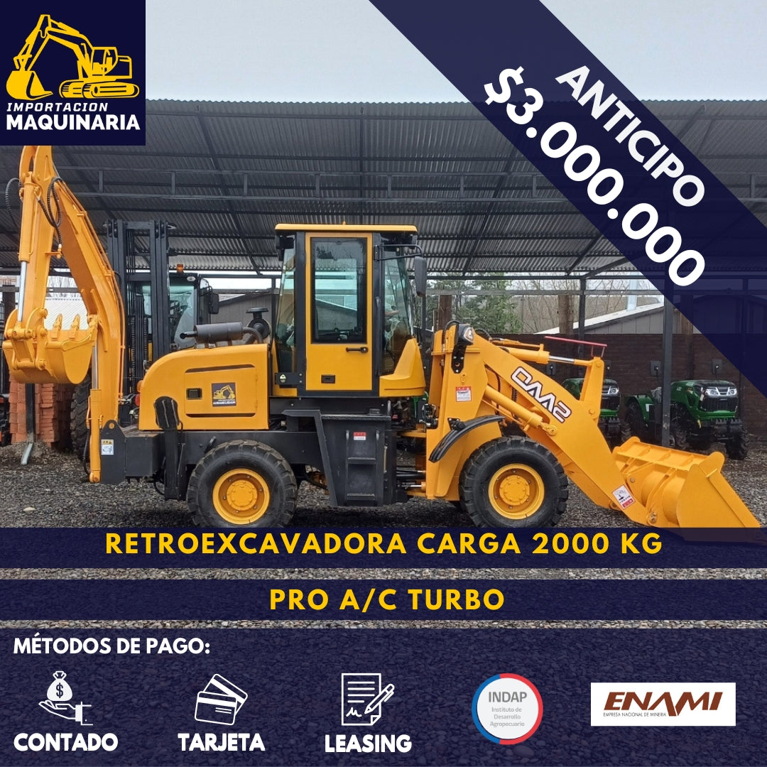 Retroexcavadora Carga 2000 Kg Pro A/C Turbo