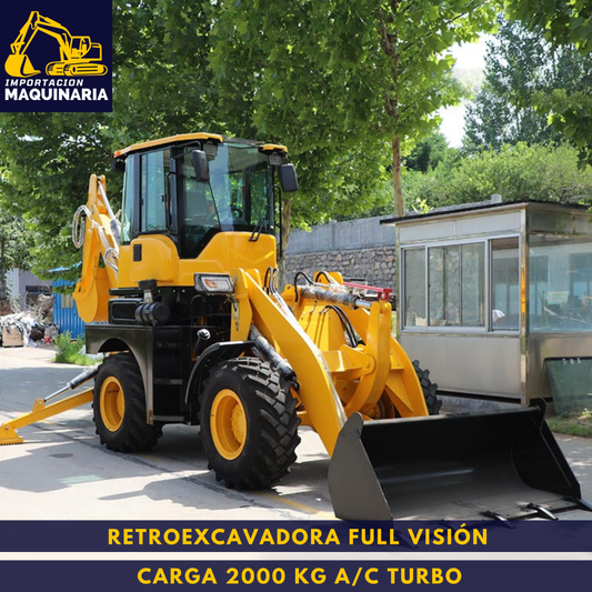 Retroexcavadora Full Visión Carga 2000 Kg A/C Turbo
