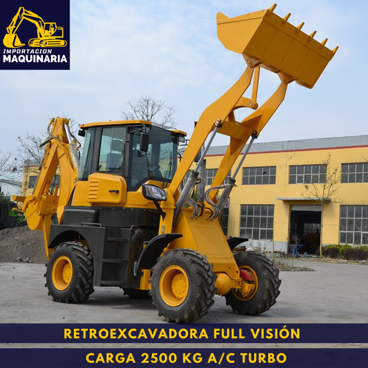 Retroexcavadora Full Visión Carga 2500 Kg A/C Turbo